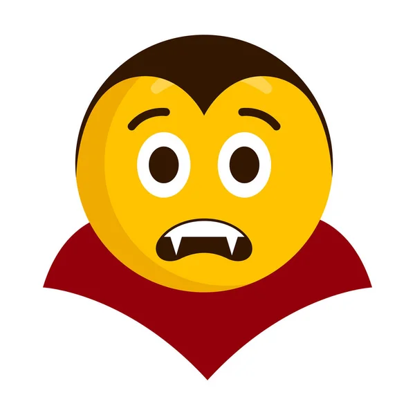 Surprised vampire emoji icon — Stock Vector