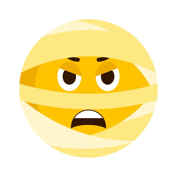 Angry mummy emoji icon — Stock Vector