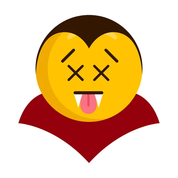 Dode vampier emoji pictogram — Stockvector