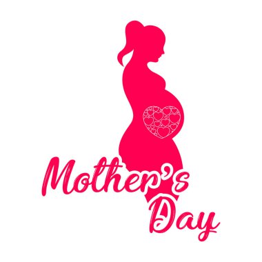 Bir anne silüeti. Anneler günü