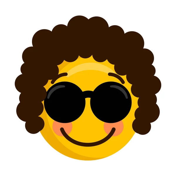 Ícone emoji retro feliz — Vetor de Stock