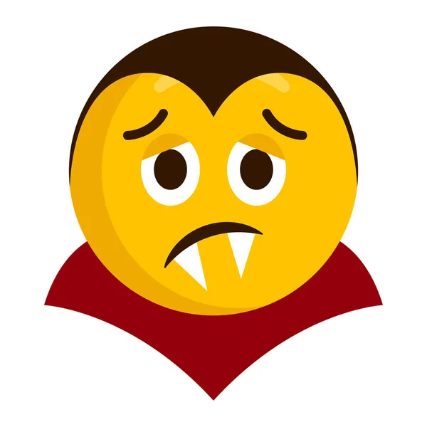 Szomorú vámpír emoji ikon — Stock Vector