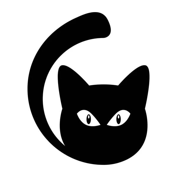 Macska silhouette ikon — Stock Vector