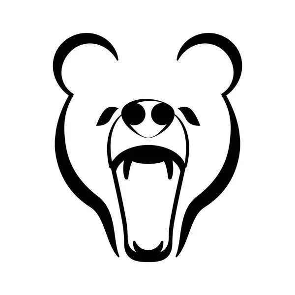 Περίγραμμα μιας αρκούδας που βρυχάται — Διανυσματικό Αρχείο