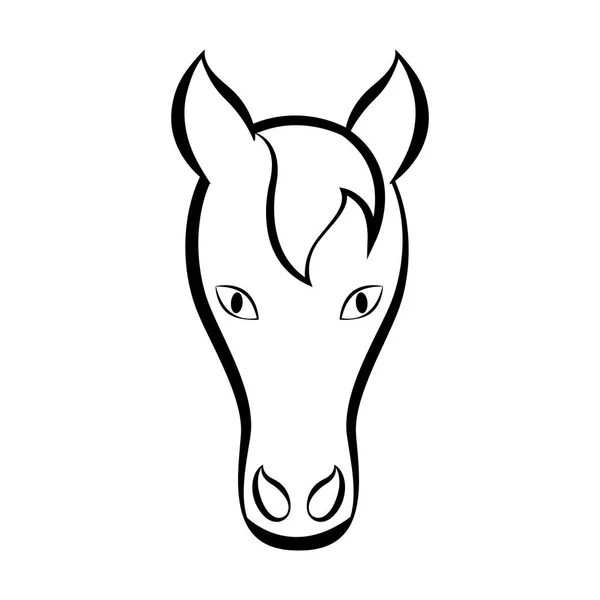 Contour isolé d'un cheval — Image vectorielle