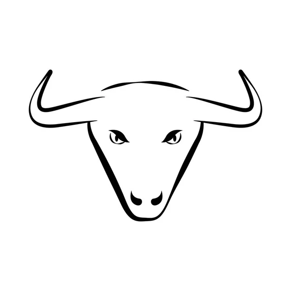Isolated outline of a bull — Stock Vector
