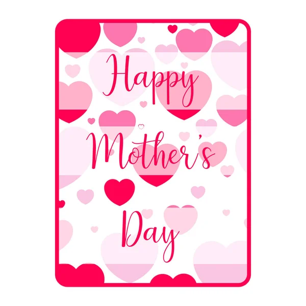 Card with text and hearts. Mother day — Stock Vector