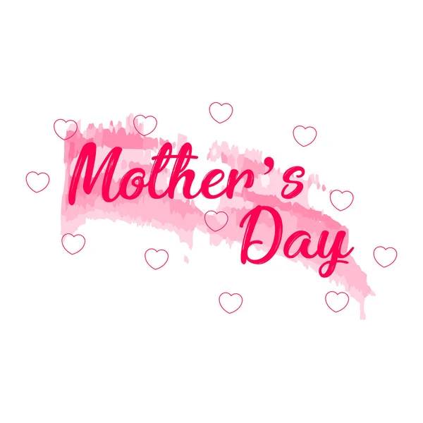 Dia da mãe. Texto com corações — Vetor de Stock