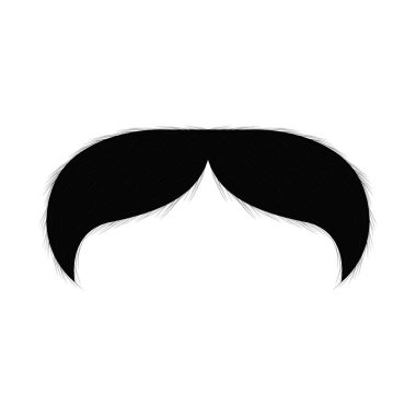 İzole retro bıyık