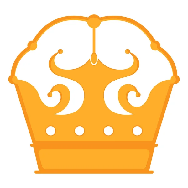 Gouden kroon pictogram — Stockvector