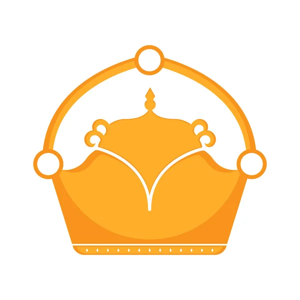 Gouden kroon pictogram — Stockvector