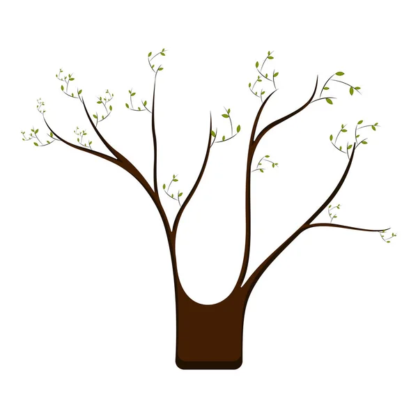 Icono de árbol aislado — Vector de stock