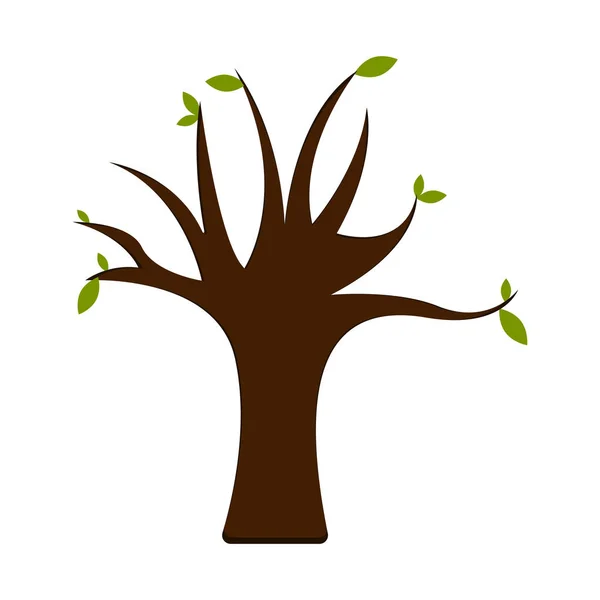 Icono de árbol aislado — Vector de stock