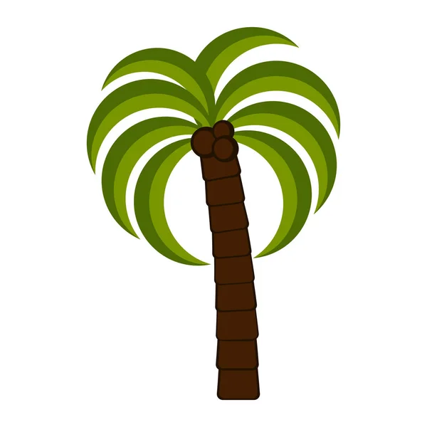 Isolée icône de palmier — Image vectorielle