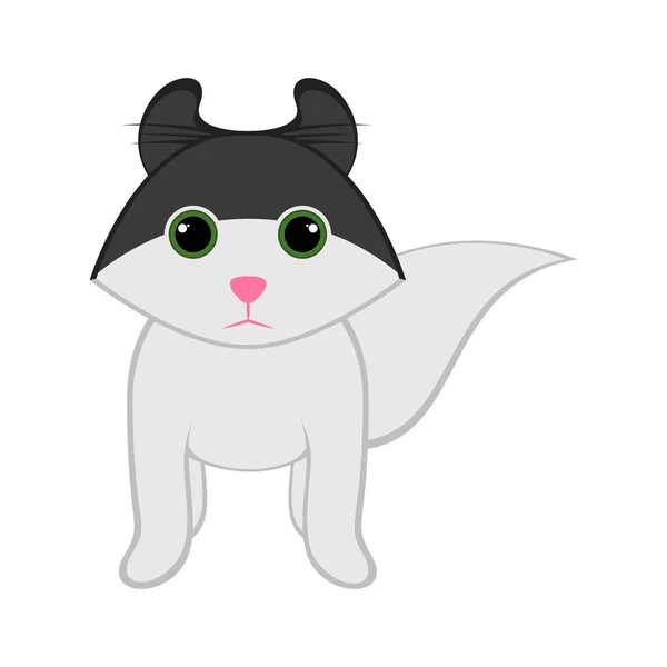 Chat mignon isolé — Image vectorielle