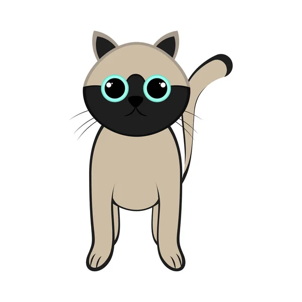 Izolované roztomilý kočka — Stockový vektor