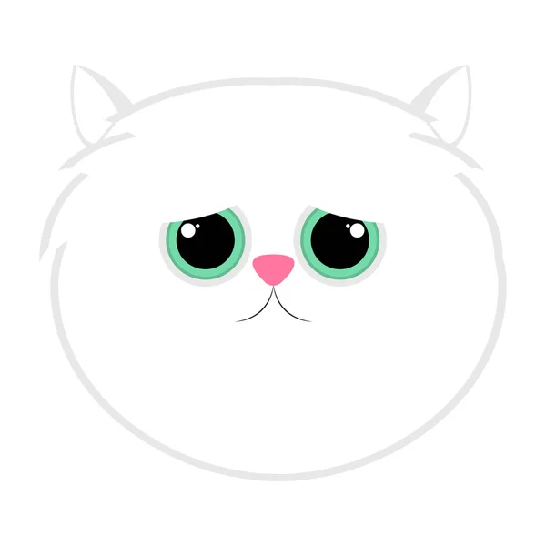 Terisolasi avatar kucing lucu - Stok Vektor