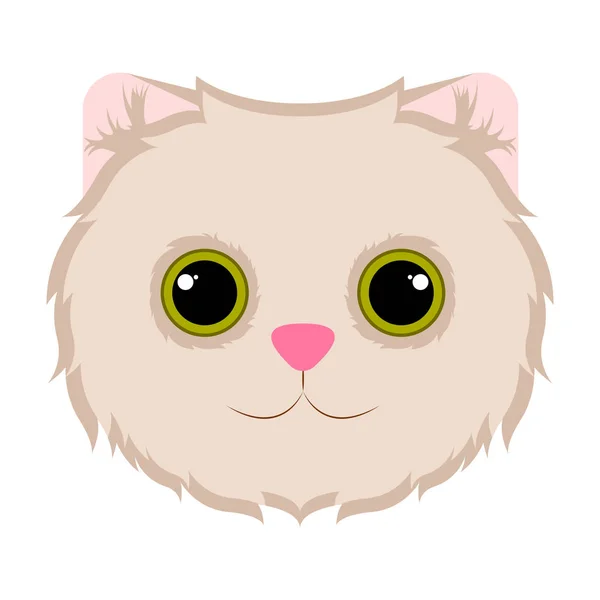 Isolated Cute Cat Avatar Cat Breeds Vector Illustration Design — Stock Vector