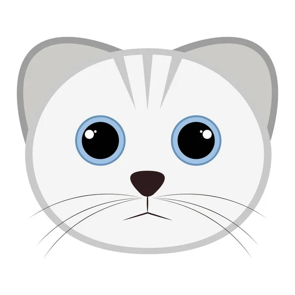 Isolado bonito gato avatar — Vetor de Stock