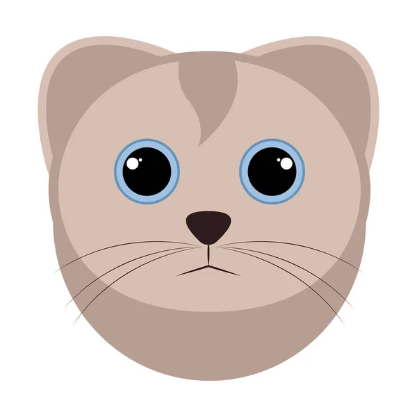 Isolated cute cat avatar — Stock Vector