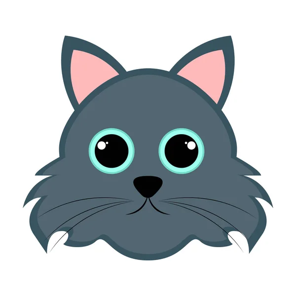 Isolado bonito gato avatar — Vetor de Stock