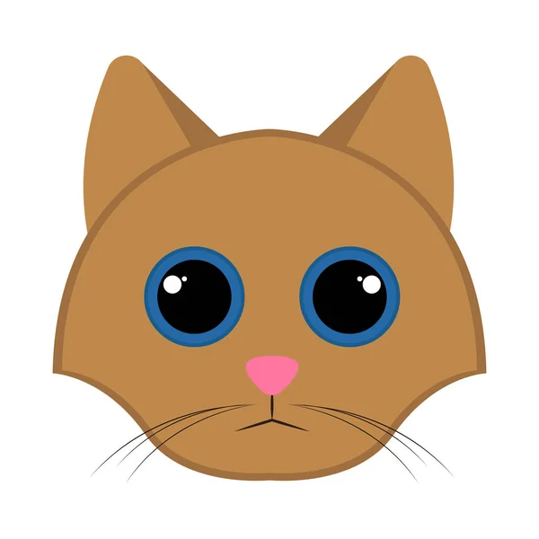 Απομονωμένη χαριτωμένο γάτα avatar — Διανυσματικό Αρχείο