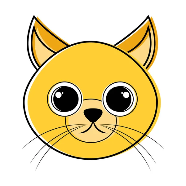 Desenho bonito do avatar do gato —  Vetores de Stock