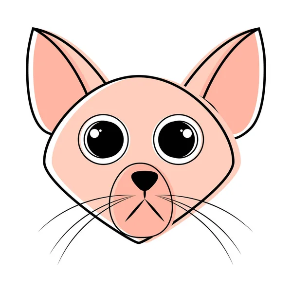 Ładny kot avatar szkicu — Wektor stockowy