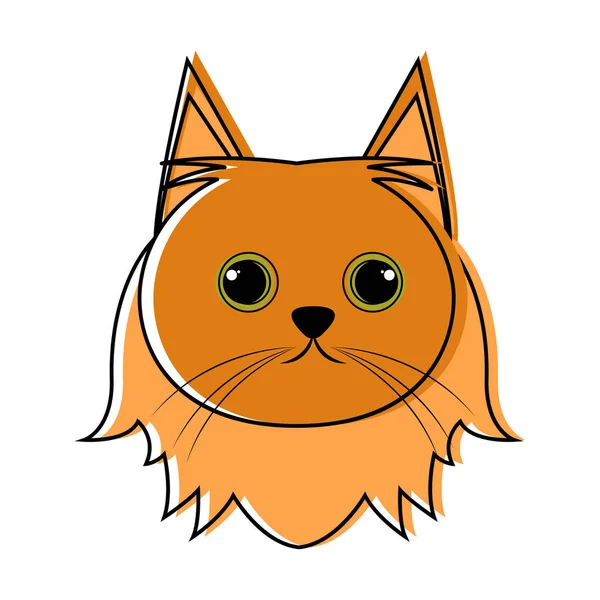Cute cat avatar sketch — Stock Vector