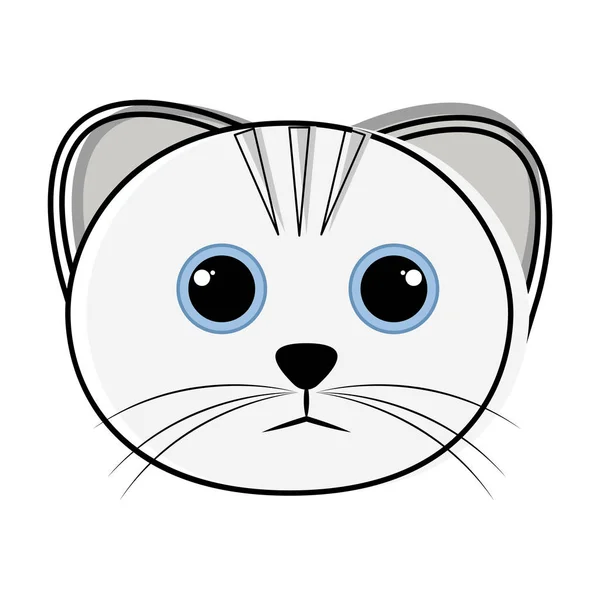 Cute cat avatar sketch — Stock Vector