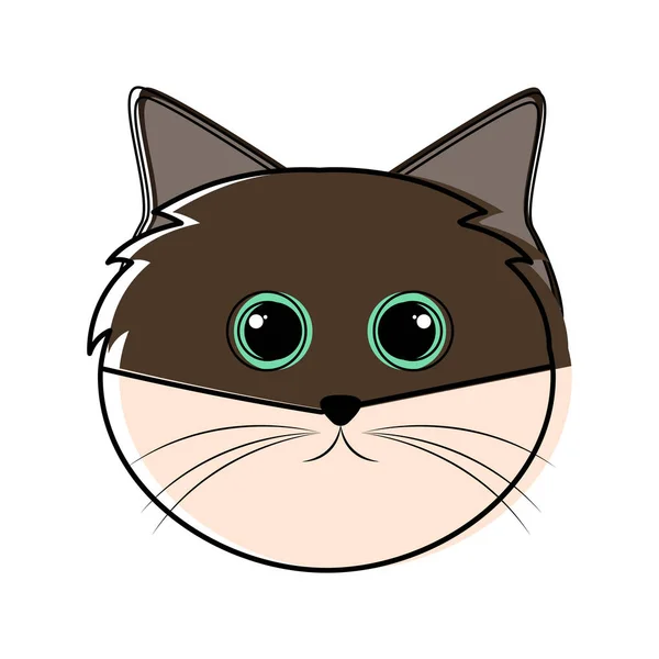 Cute cat avatar sketch — Stock Vector