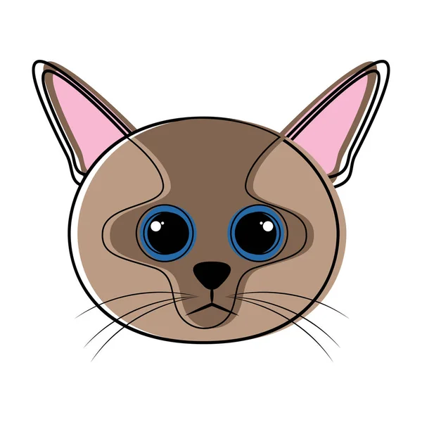 Desenho bonito do avatar do gato —  Vetores de Stock