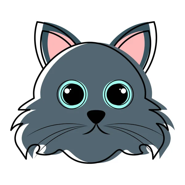 Cute Cat Avatar Sketch Cat Breeds Vector Illustration Design — Stock Vector