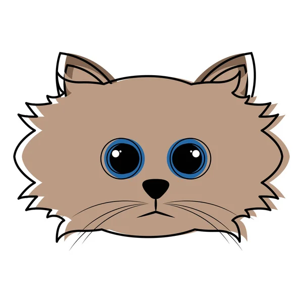 Schattige kat avatar schets — Stockvector