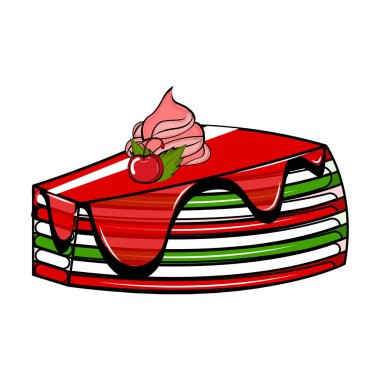 İzole şekerli tatlı simgesi