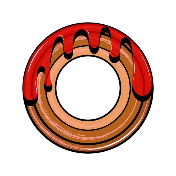 Ikon donat terisolasi - Stok Vektor