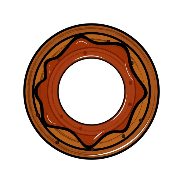Ícone de donut isolado — Vetor de Stock