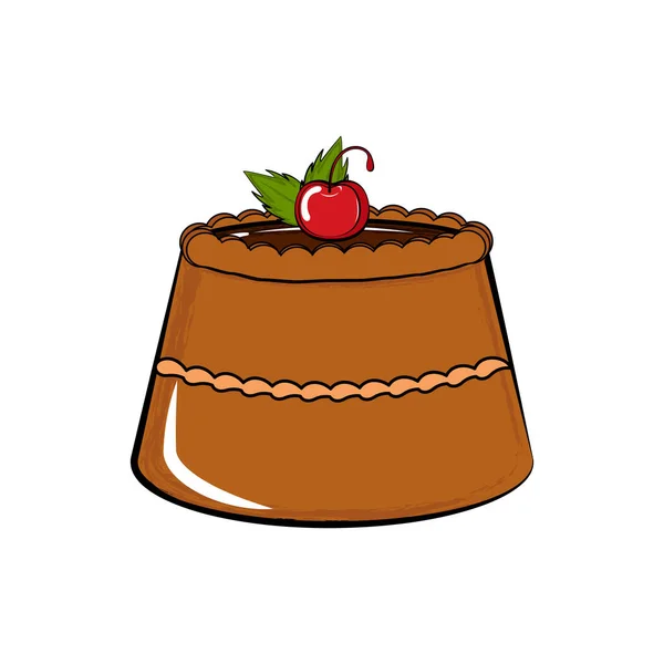 Geïsoleerde zoete dessert pictogram — Stockvector