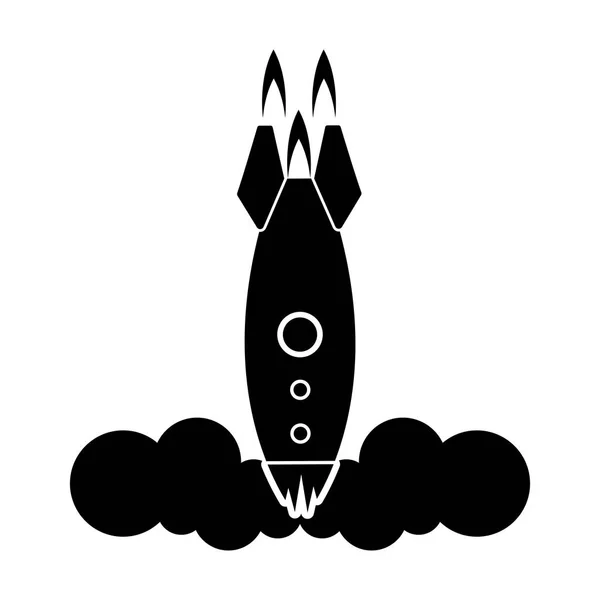 Geïsoleerde ruimteschip logo — Stockvector