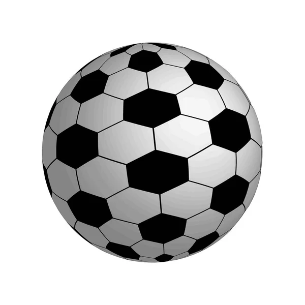 Ícone de bola de futebol isolado — Vetor de Stock