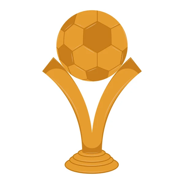 Icono de trofeo dorado aislado — Vector de stock