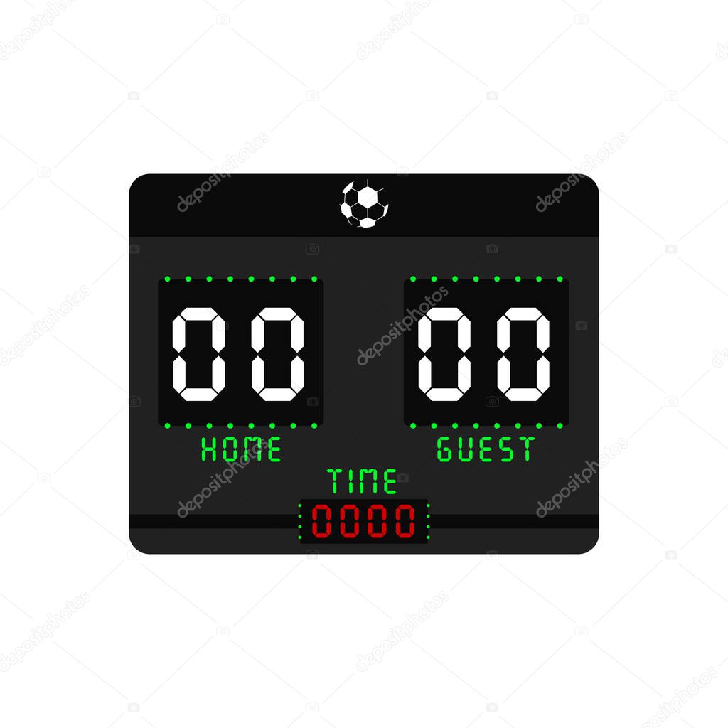 Isolated soccer scoreboard icon