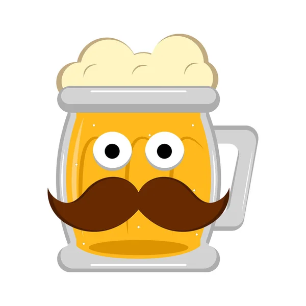 Hipster bier karakter — Stockvector