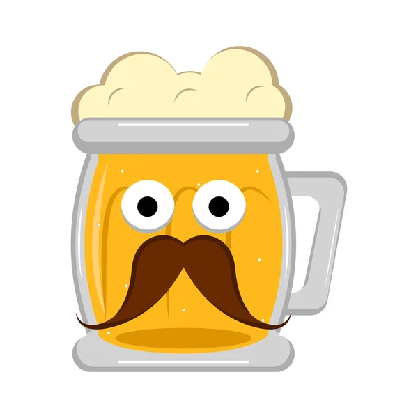 Personagem de cerveja Hipster — Vetor de Stock