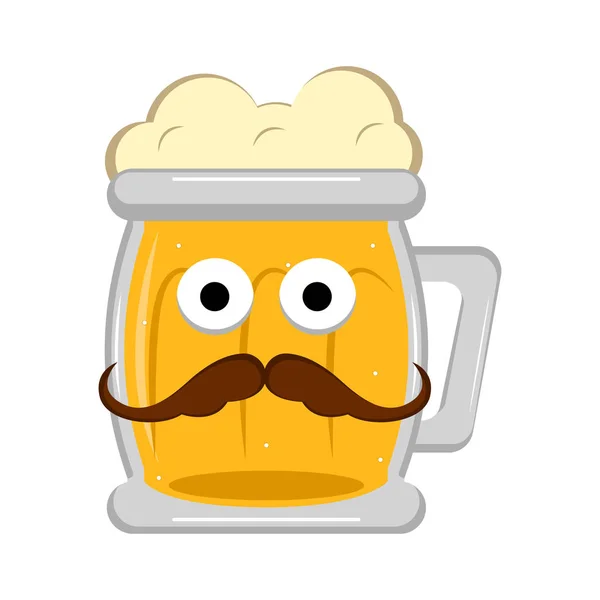 Hipster-Bier-Charakter — Stockvektor