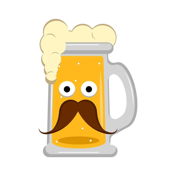 Hipster bier karakter — Stockvector