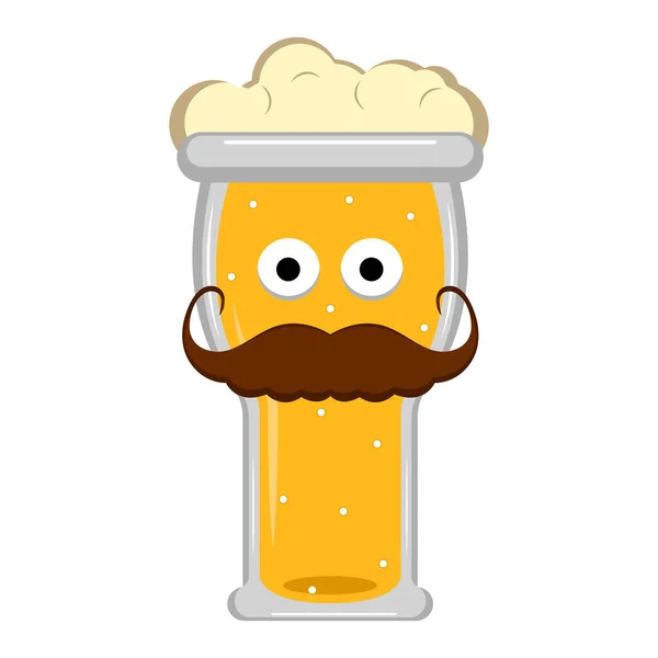 Hipster bier karakter — Stockvector