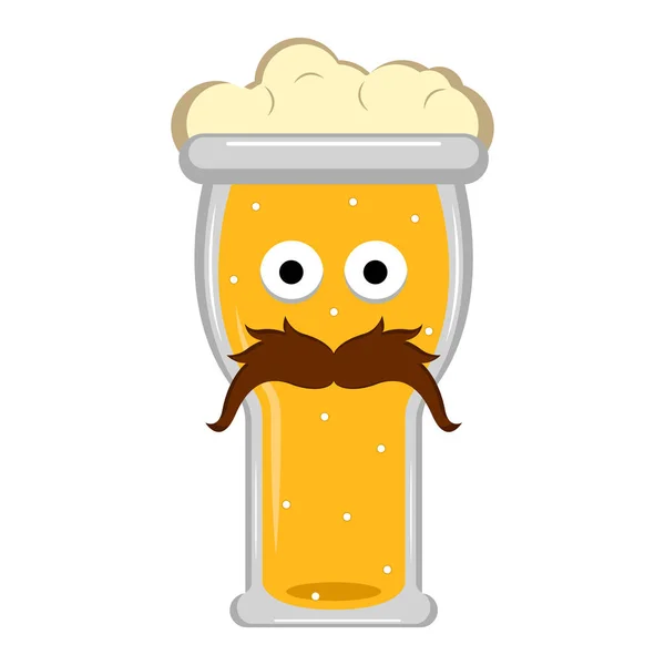 Hipster bier karakter — Stockvector