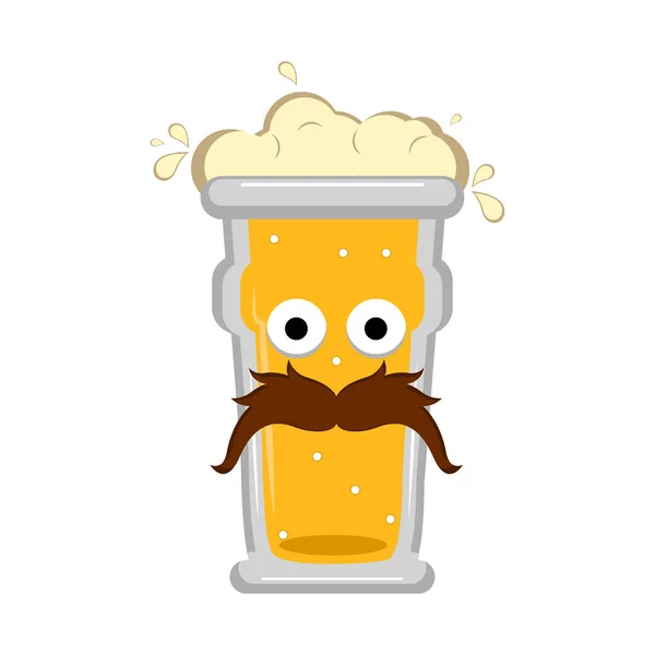 Hipster bier karakter — Stockvector