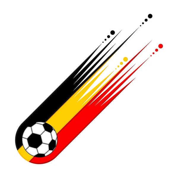 Voetbal met de vlag van België — Stockvector